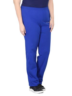 pluss blue cotton track pant - 13988873 - Standard Image - 2