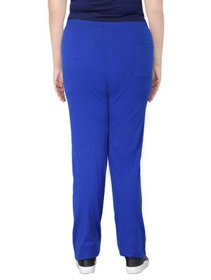 pluss blue cotton track pant - 13988873 - Standard Image - 3