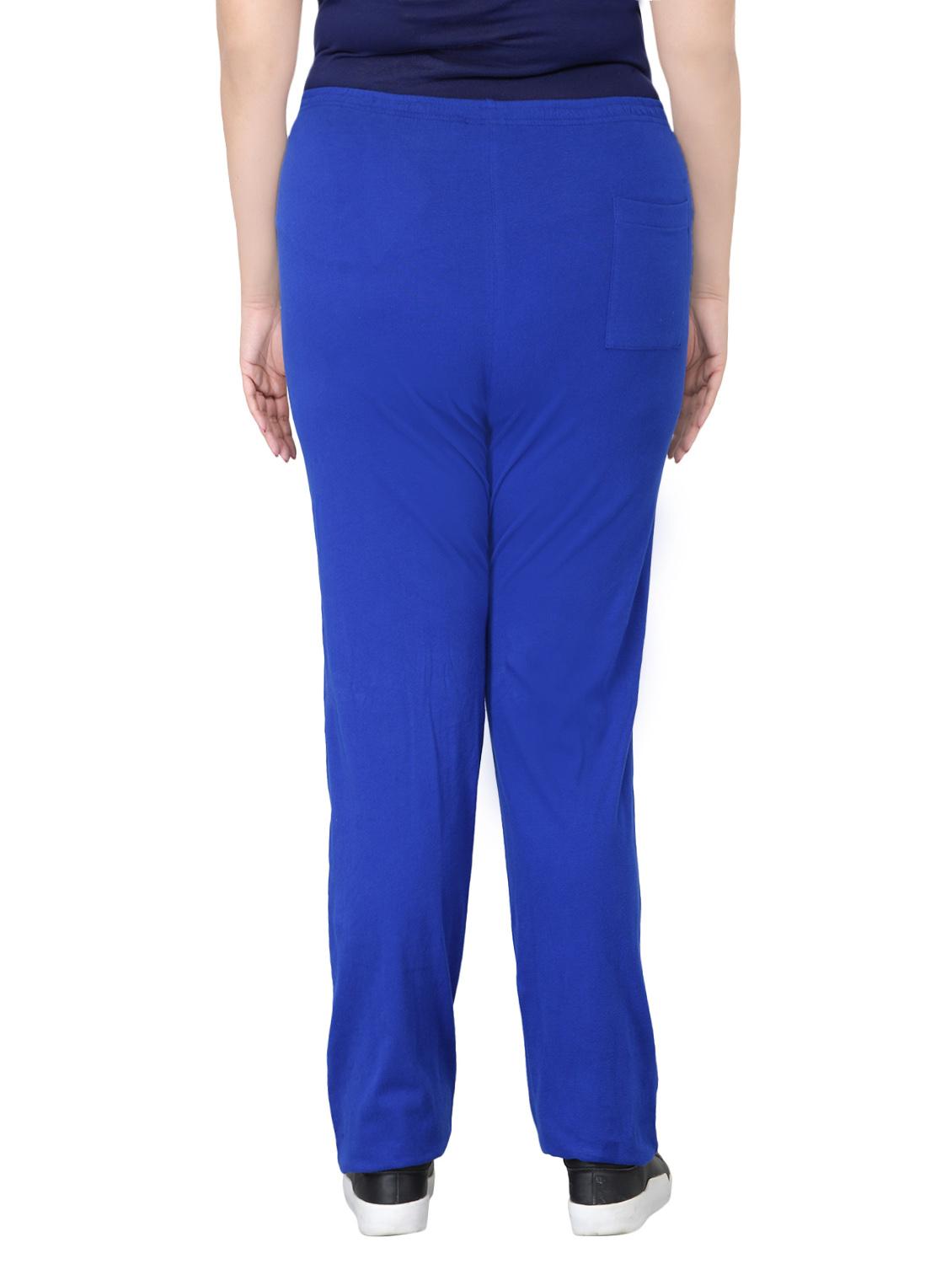 pluss blue cotton track pant - 13988873 - Zoom Image - 3