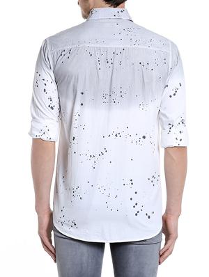 white cotton casual shirt - 13989274 - Standard Image - 3