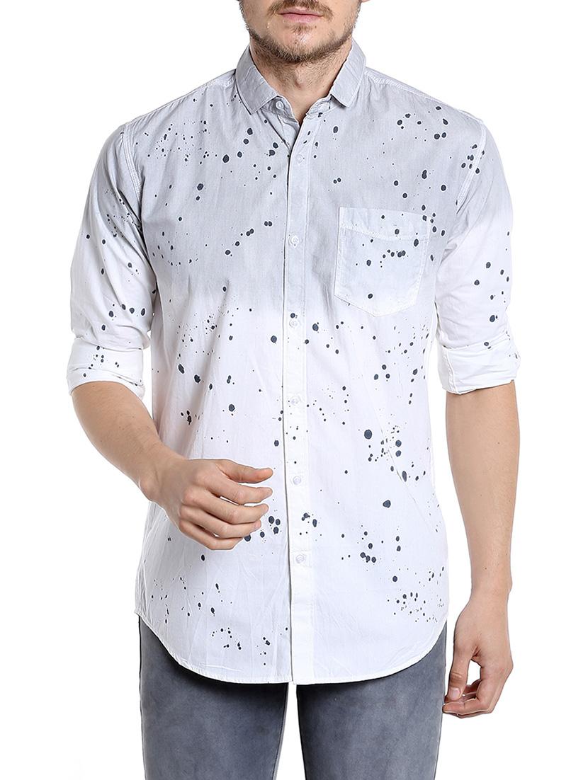 white cotton casual shirt - 13989274 - Zoom Image - 1
