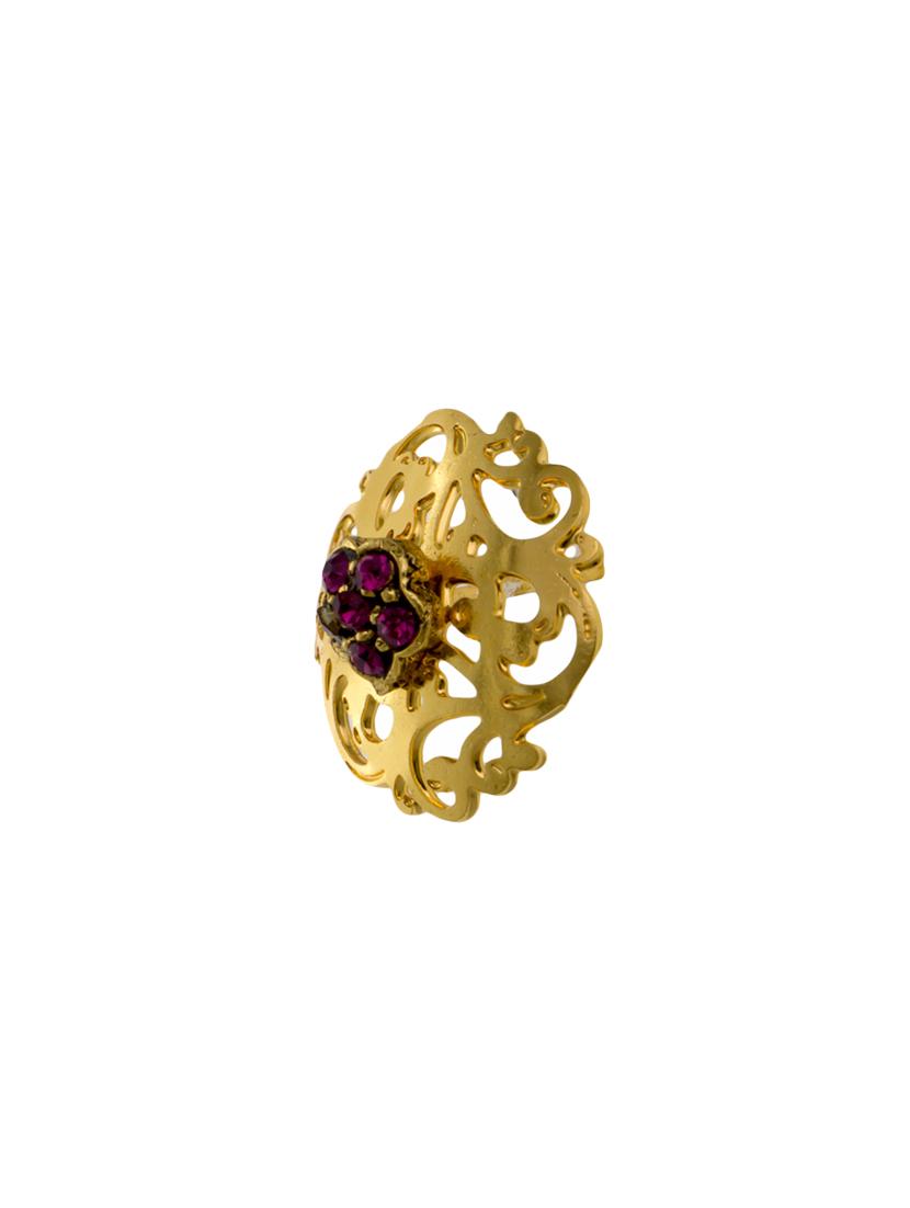 gold metal studs earrings - 13991939 - Zoom Image - 2
