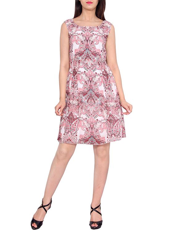 pink chiffon A-line dress - 13992484 - Zoom Image - 1