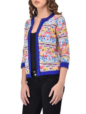 blue printed shrug - 13992686 - Standard Image - 2