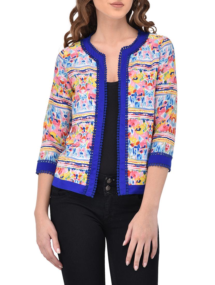 blue printed shrug - 13992686 - Zoom Image - 1