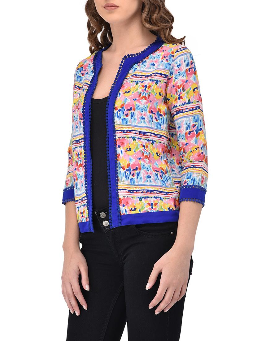 blue printed shrug - 13992686 - Zoom Image - 2
