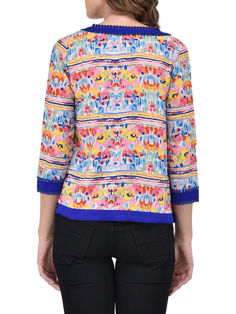 blue printed shrug - 13992686 - Zoom Image - 3