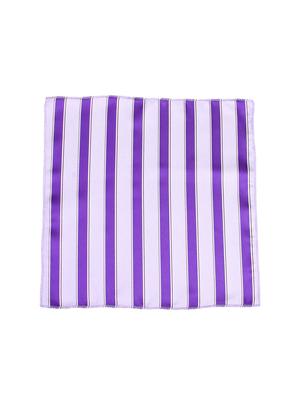 purple polyester tie and pocket square set - 13993708 - Standard Image - 3