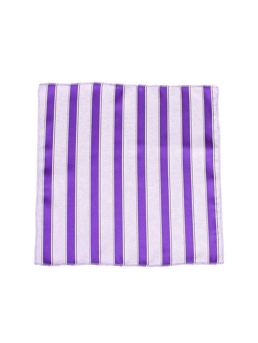 purple polyester tie and pocket square set - 13993708 - Zoom Image - 3