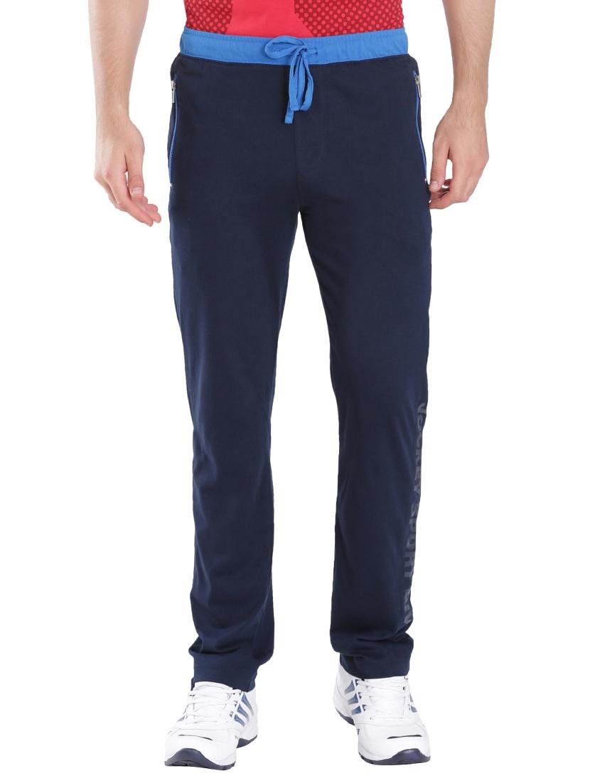 blue cotton track pant - 13994899 - Zoom Image - 1