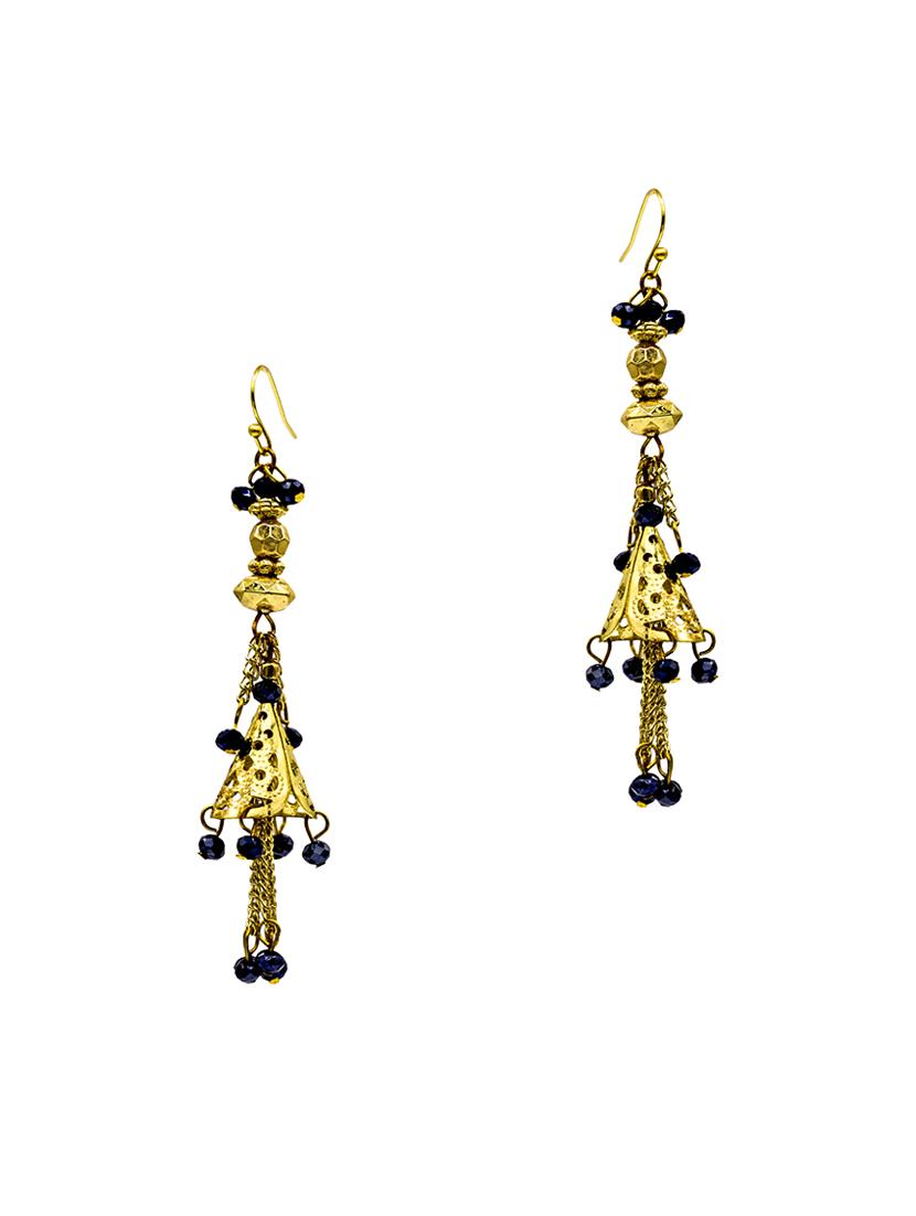 multi colored metal chandellier earring