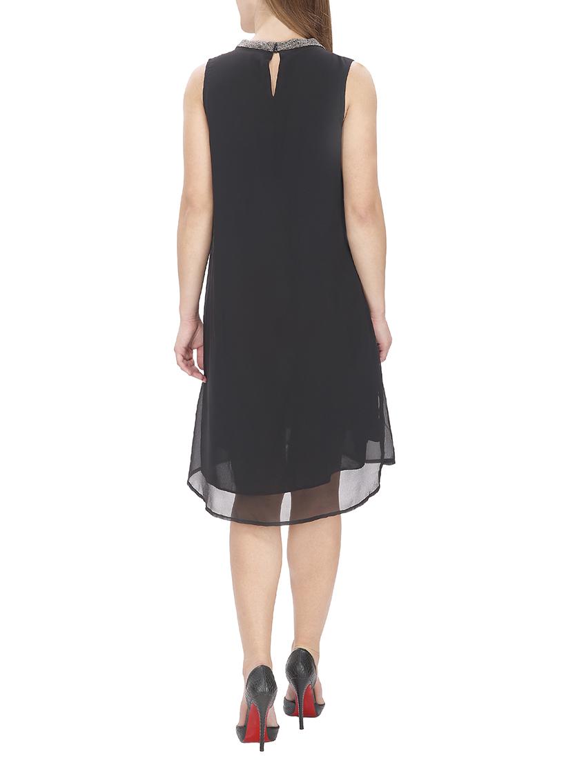 grey embellished high-low dress - 13997664 - Zoom Image - 3