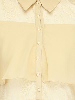 yellow georgette ruffle dress - 13999329 - Standard Image - 4