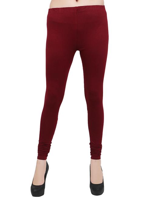 maroon cotton legging - 14003445 - Standard Image - 1