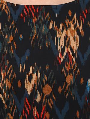 black viscose a-line kurta - 14010095 - Standard Image - 4