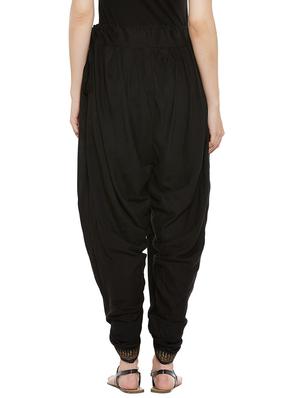 black viscose dhoti salwar salwars - 14010227 - Standard Image - 3