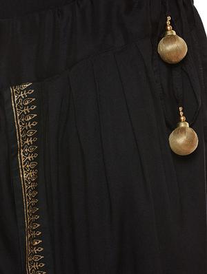 black viscose dhoti salwar salwars - 14010227 - Standard Image - 4