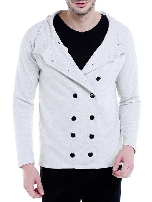 white cotton casual jacket - 14010514 - Standard Image - 1