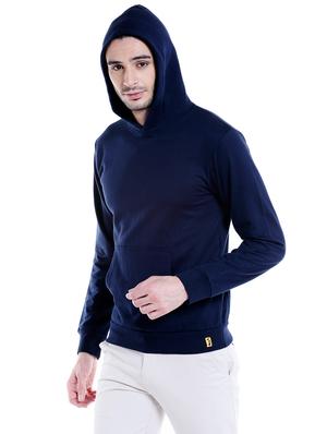 navy blue solid sweatshirt - 14010515 - Standard Image - 2