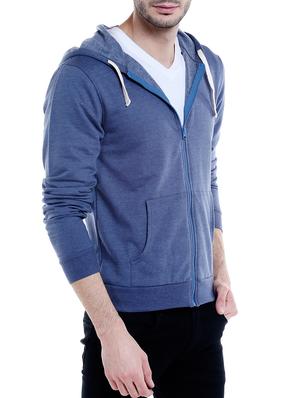 solid stone blue cotton sweatshirt - 14010520 - Standard Image - 2