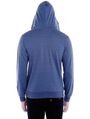 solid stone blue cotton sweatshirt - 14010520 - Standard Image - 3