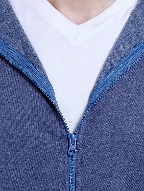 solid stone blue cotton sweatshirt - 14010520 - Zoom Image - 4