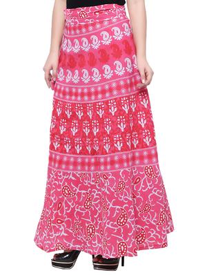pink cotton wrap skirt - 14010529 - Standard Image - 2