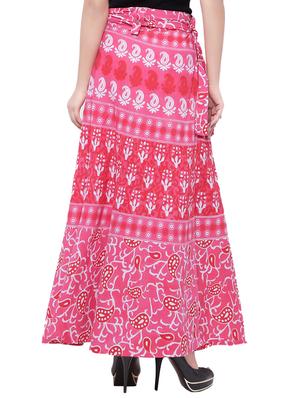 pink cotton wrap skirt - 14010529 - Standard Image - 3