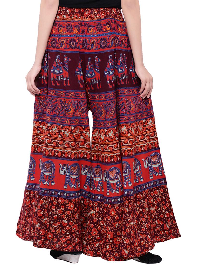 multi colored cotton palazzo - 14010540 - Zoom Image - 3