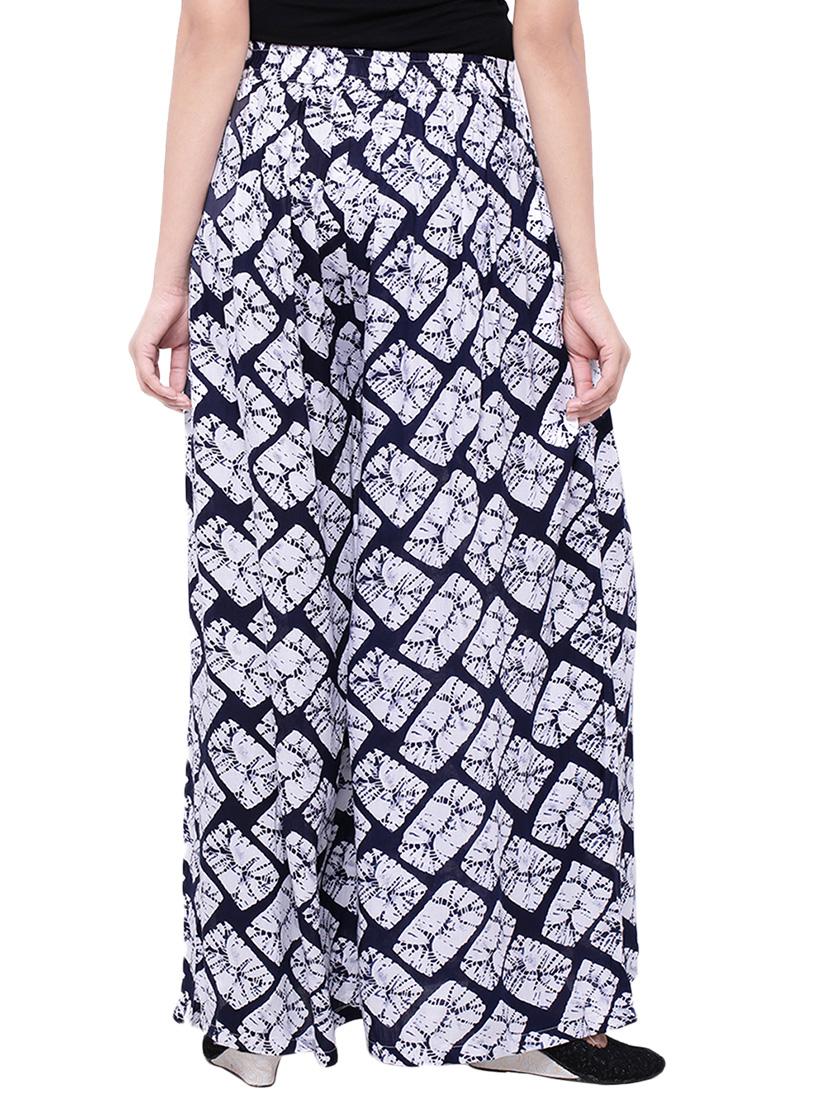 multicolored cotton printed palazzo - 14010541 - Zoom Image - 3