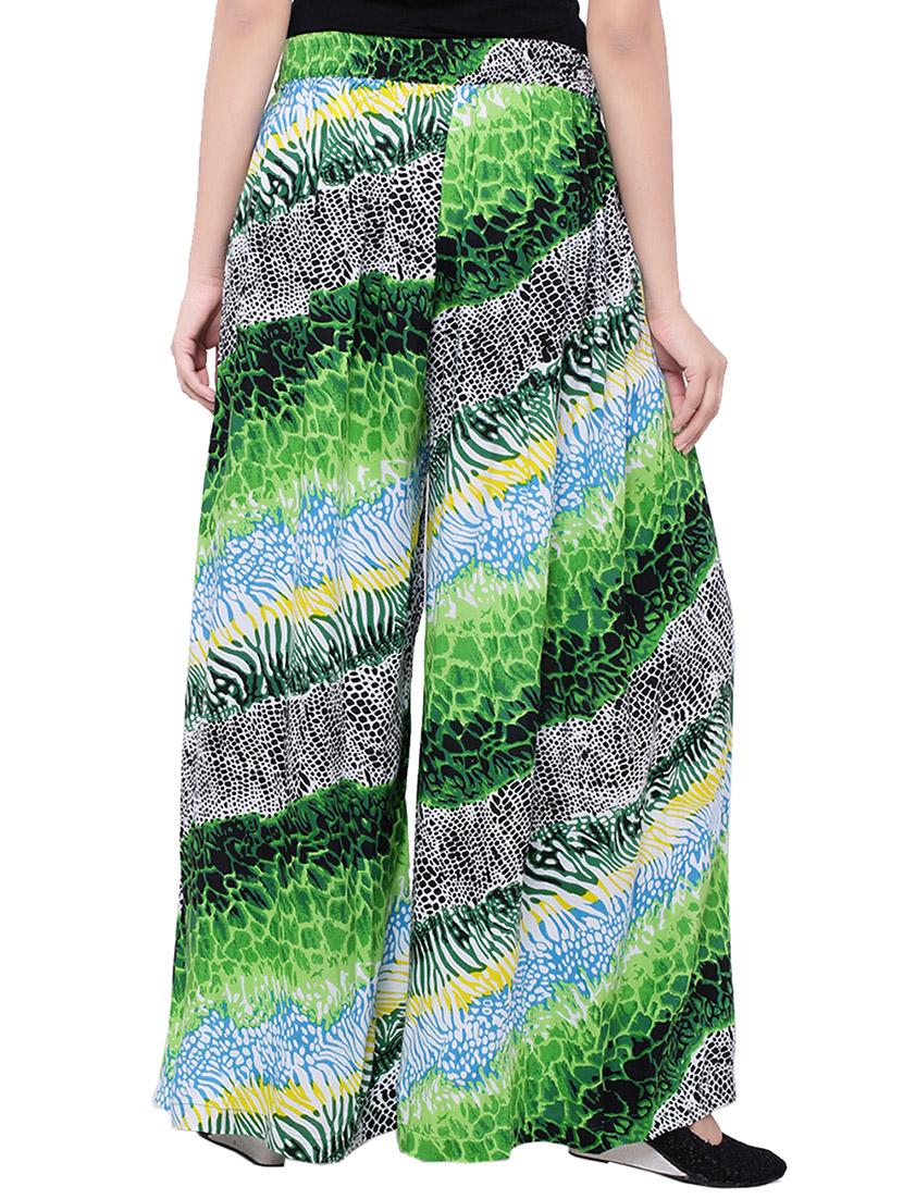 multi colored cotton printed palazzo - 14010545 - Zoom Image - 3