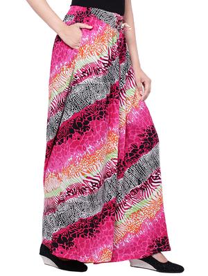 multi colored cotton printed palazzo - 14010546 - Standard Image - 2