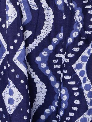 blue cotton printed flared skirt - 14010563 - Standard Image - 4