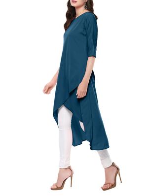 asymmetric solid kurta - 14012366 - Standard Image - 2