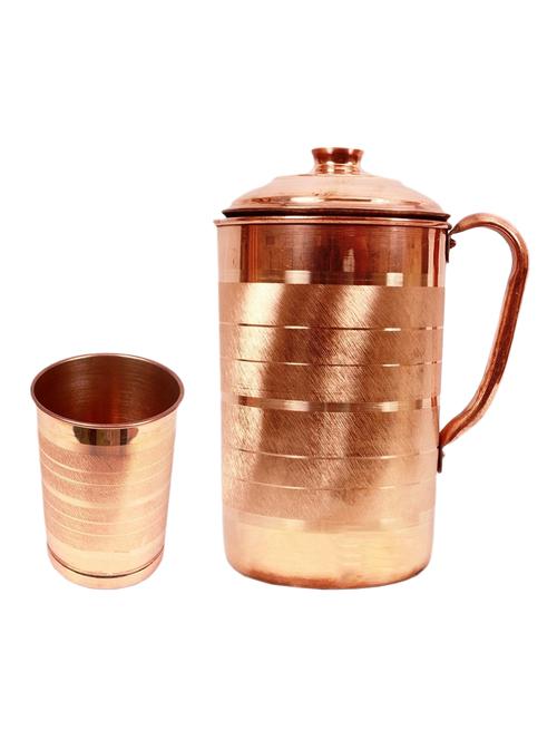 handmade pure copper jug with 1 glass by joco prime - 14033728 - Standard Image - 1