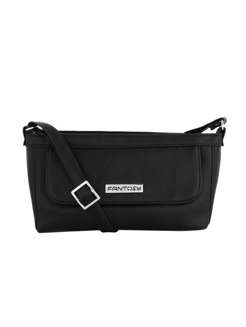 black leatherette regular sling bag - 14038049 - Very Small Image - 1
