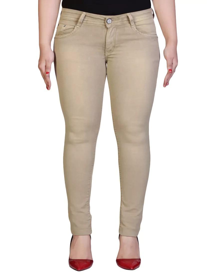 beige denim plus jeans - 14041249 - Zoom Image - 1