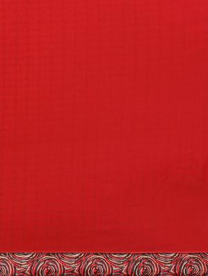red georgette printed saree with blouse - 14043188 - Standard Image - 4