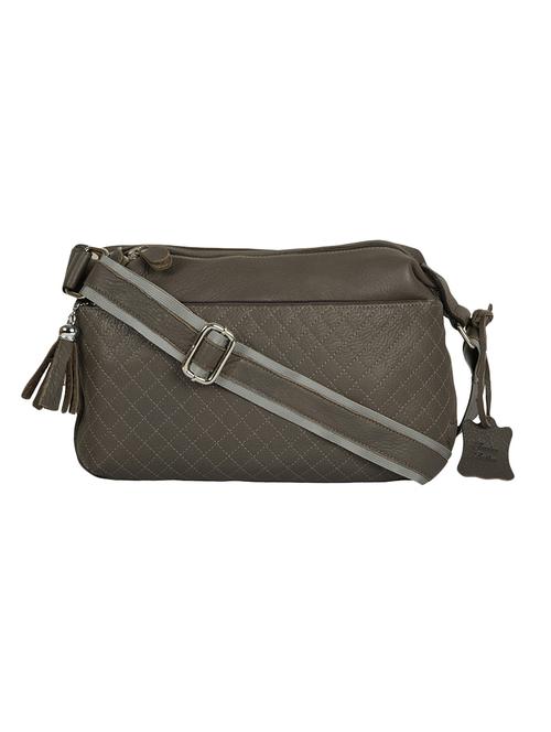 grey leather sling bag - 14047756 -  Standard Image - 0