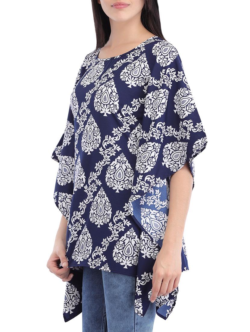 round neck printed kaftan - 14049041 - Zoom Image - 2