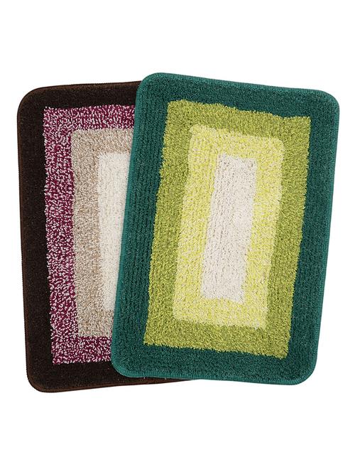 set of 2 pc cotton anti slip bathmat - 14049078 - Standard Image - 1