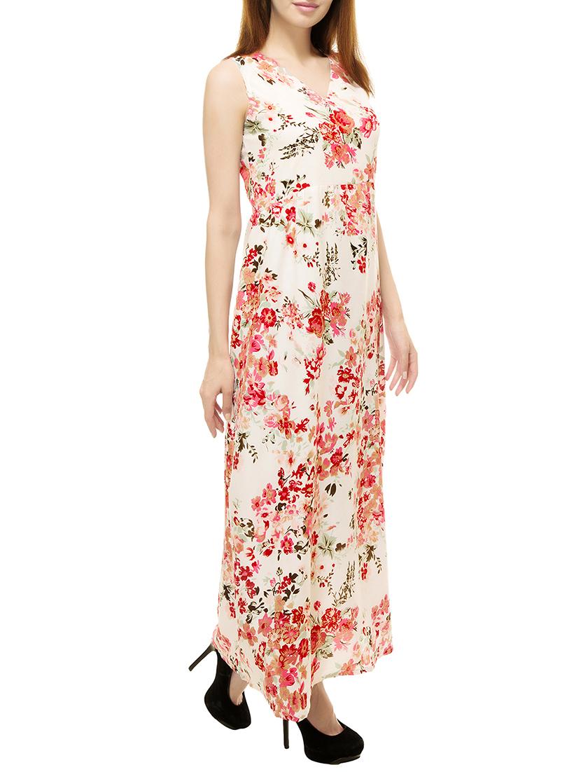 pink floral printed crepe maxi dress - 14050874 - Zoom Image - 2