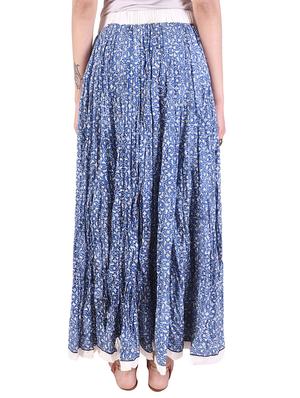 sky foliage' printed cotton skirt - 14052025 - Standard Image - 3
