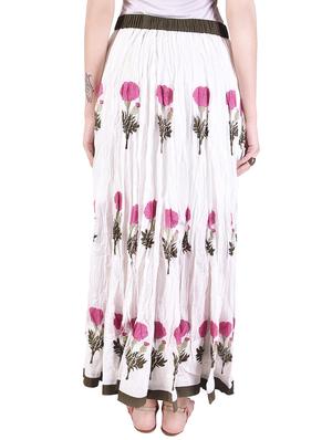 lavender marigold' printed cotton skirt - 14052029 - Standard Image - 3