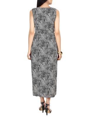 black printed crepe maxi dress - 14053663 - Standard Image - 3