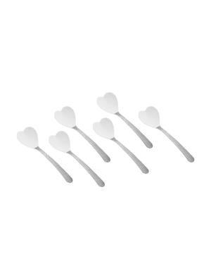 homeish 6 pcs stainless steel heart shaped baby spoons - 14054355 - Standard Image - 2