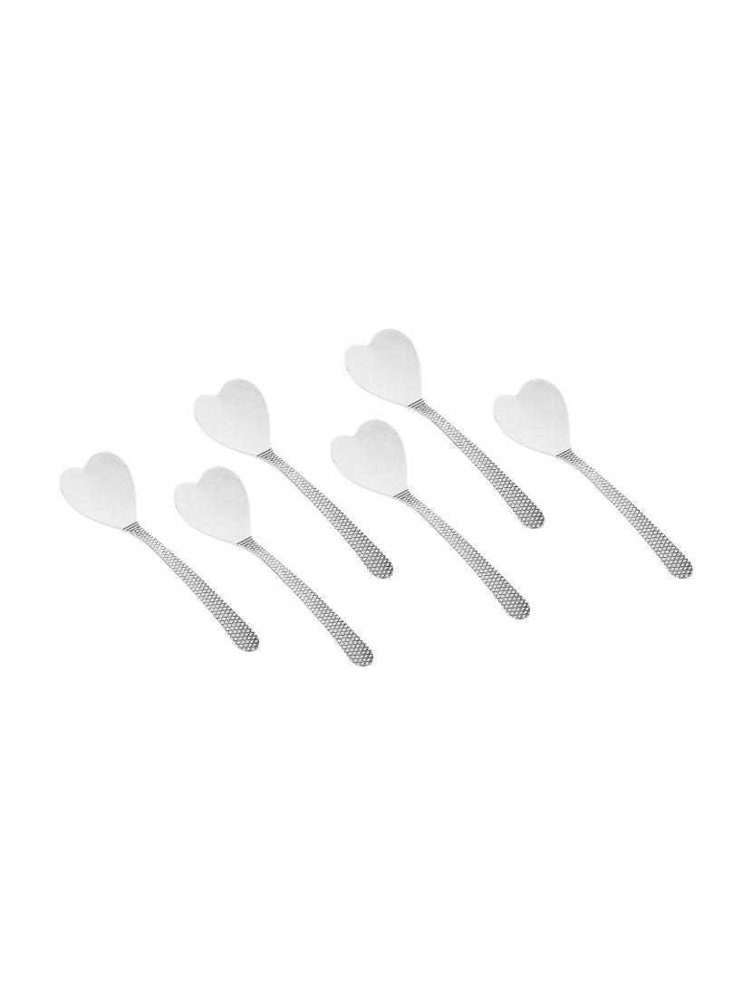 homeish 6 pcs stainless steel heart shaped baby spoons - 14054355 - Zoom Image - 2