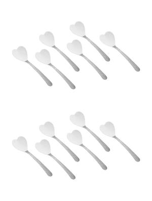 homeish 12 pcs stainless steel heart shaped baby spoons - 14054356 - Standard Image - 2