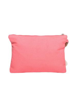 jungli murgi pink canvas pouch clutch - 14064682 - Standard Image - 2