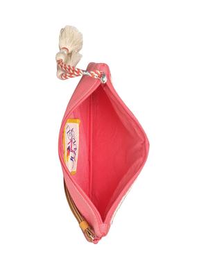 jungli murgi pink canvas pouch clutch - 14064682 - Standard Image - 3